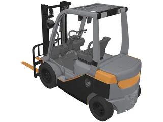 Forklift Toyota 3D Model preview