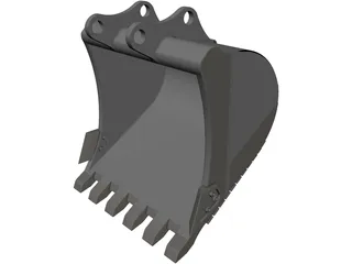 Excavator Bucket 3D Model preview