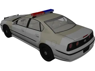 Chevrolet Impala Police Car (2003) 3D Model preview