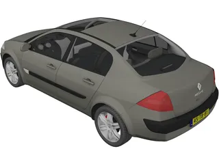 Renault Megane II Sedan 3D Model preview