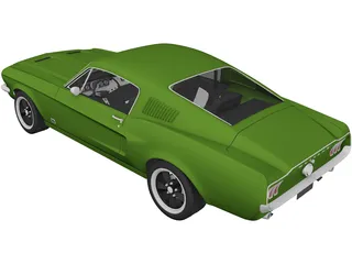 Ford Mustang Bullit (1967) 3D Model preview