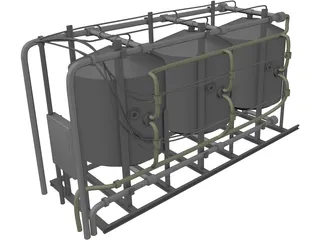 Water Filter Tanks 3D Model preview
