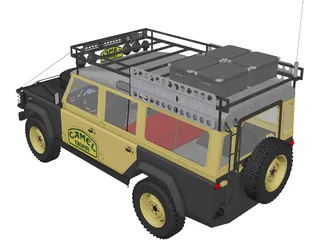 Land Rover Defender 110 Camel Trophy 3D Model preview