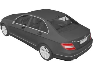 Mercedes-Benz C-class (2012) 3D Model preview