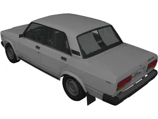 Vaz 2107 3D Model preview