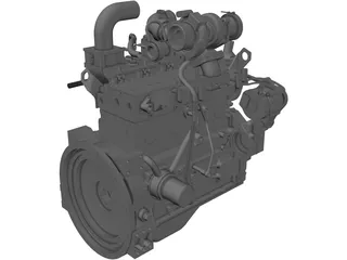 Cummins B3.3TAA Engine 3D Model preview