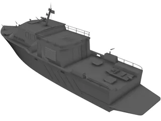 Fire Rescue Crew Boat 3D Model preview