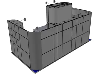 Modular Exhibition Booth 3D Model preview