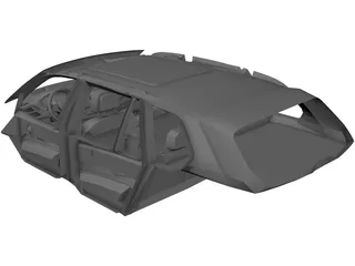 Interior BMW X5 M (2011) 3D Model preview