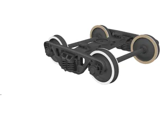 Train Base Railway 3D Model preview