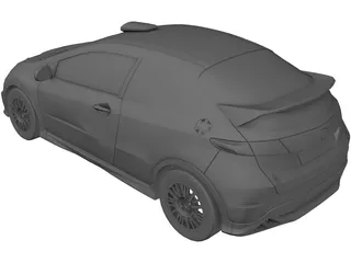 Honda Civic 3-door 3D Model preview