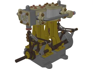 Steam Engine JLS-13-2 3D Model preview