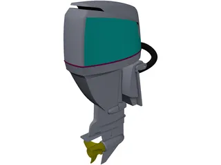 Yamaha Outboard Motor 3D Model preview