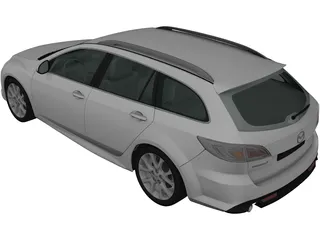 Mazda 6 Wagon (2011) 3D Model preview