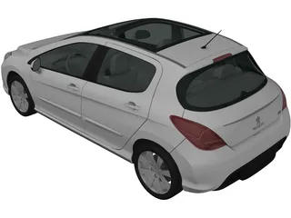 Peugeot 308 (2012) 3D Model preview