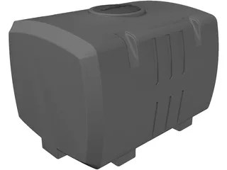 Water Tank Square 100 Gallon 3D Model preview
