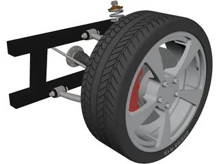 Suspension Vehicle 3D Model preview