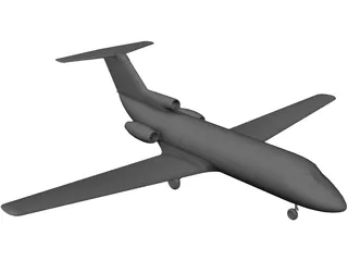 Yakovlev Yak-40 3D Model preview