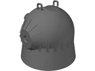 Buring Ice Anti-Proton Small Turret 3D Model preview