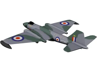 English Electric BAC Canberra B 8 3D Model preview