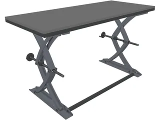 Lifting Table 3D Model preview