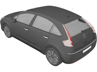 Citroen C4 (2009) 3D Model preview