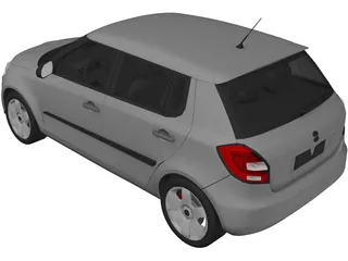Skoda Fabia II (2010) 3D Model preview