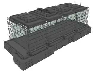 Exhibition Building 3D Model preview