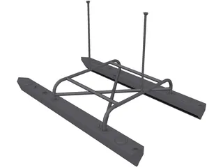 Catamaran Flotadores 3D Model preview
