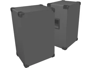 Speaker 3 Way Pair 3D Model preview