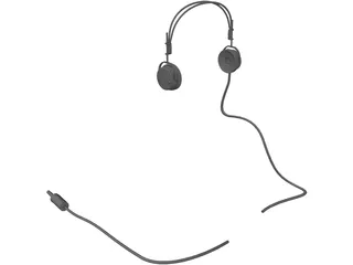 Thomas Headphones 1950`s 3D Model preview