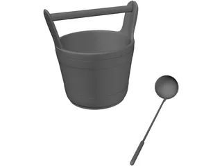 Sauna Accessories 3D Model preview