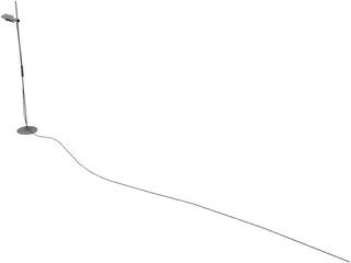 Halogen Floor Lamp 3D Model preview