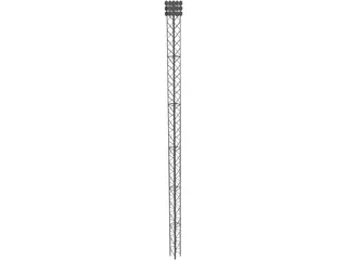 Self-Sustaining Steel Tower 36 Meters 3D Model preview