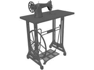 Sewing Machine 3D Model preview