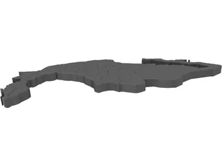 Map of Mexico 3D Model preview