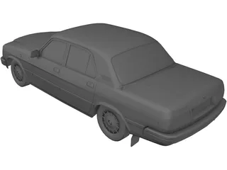 GAZ-3110 Volga (1996-2005) 3D Model preview