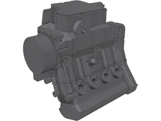 Suzuki GSXR600-RR Engine 3D Model preview