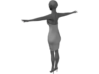 Woman Manikin 3D Model preview