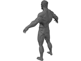 Super Human 3D Model preview