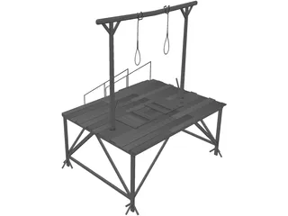 Woodern Gallows 3D Model preview