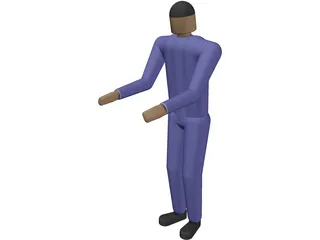 Man Worker 3D Model preview