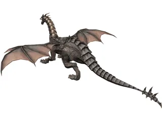 Dragon Noir Tenebre 3D Model preview