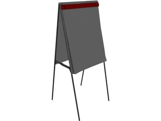 Flip Chart 3D Model preview