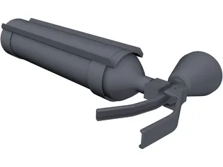 Fire Extinguiser CO2 2Kg 3D Model preview