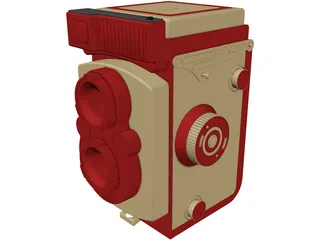 Camera Yashica 3D Model preview