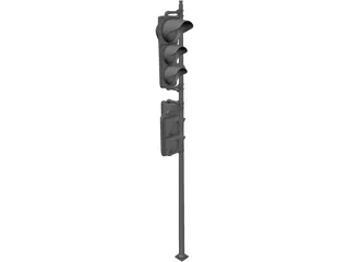 Traffic Light 3D Model preview