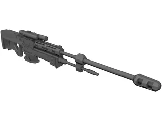 Halo Reach Sniper Rifle 3D Model preview