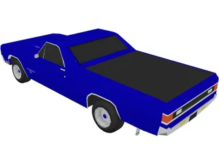 Chevrolet El Camino SS 454 3D Model preview