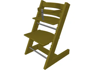 Children Chair 3D Model preview